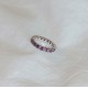 טבעת כסף משובצת זרקונים סגולים