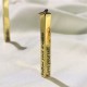 engraved 3D bar necklace - 18k gold plated engraved 3D bar necklace - 18k gold plated