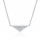 Triangle necklace 925 sterling silver and zircon stones