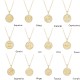 zodiac coin necklace with cubic zirconia - Gemini