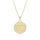 zodiac coin necklace with cubic zirconia - Virgo