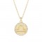 zodiac coin necklace with cubic zirconia - Libra