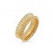 Wave ring 18k gold plated
