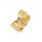 Twisted Wave ring 18k gold plated