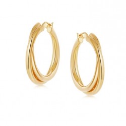 entwine hoop earrings 18k gold plated