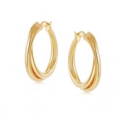 entwine hoop earrings 18k gold plated