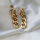Cuban chain drop stud earrings 18k gold plated Cuban chain drop stud earrings 18k gold plated