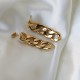 Cuban chain drop stud earrings 18k gold plated Cuban chain drop stud earrings 18k gold plated