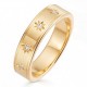 Eternity ring 18k gold plated silver and a row of stars