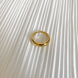 טבעת נפוחה בציפוי זהב 