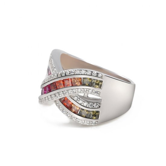 טבעת קשת מכסף 925- דגם נהר