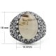  טבעת כסף 925 לגבר בסגנון וינטג' בשיבוץ אבן ברקת טבעית גדולה 